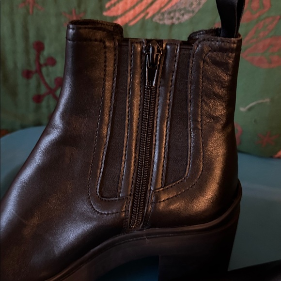 Jeffrey Campbell Black Leather Ankle Boots - Picture 2 of 4